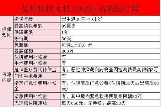 友邦传世无忧一年保费多少